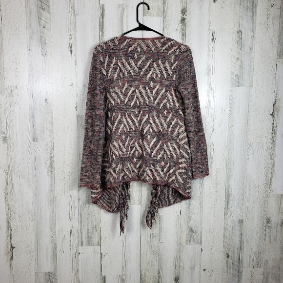 Lucky brand boho fringe, colorful cardigan S - Picture 5 of 10